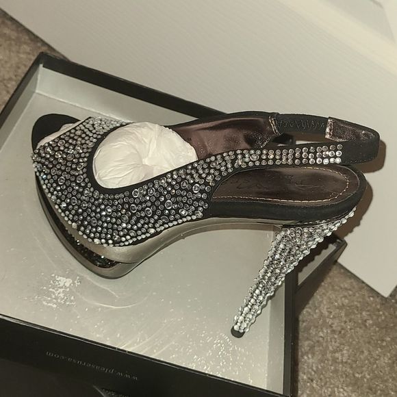 Pleaser Shoes - Pleaser rhinestone encrusted stiletto